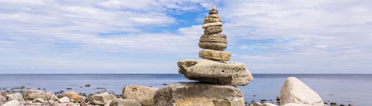 Landskapsvy vid Östersjöns kust på ön Öland.